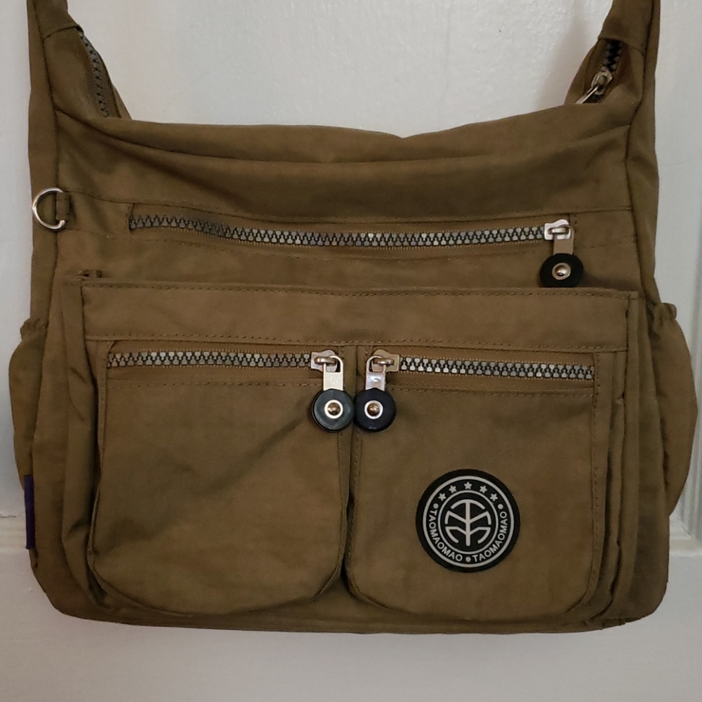 NWOT - Tan crossbody nylon bag